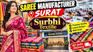Saree Manufacturer Surat | Surbhi Textile | Latest Saree Collection | Wholesale Market Surat