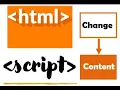 Change HTML content through javascript