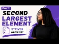 Day 2 Second Largest Element Striver A2Z DSA Sheet 100 Days Coding Challenge