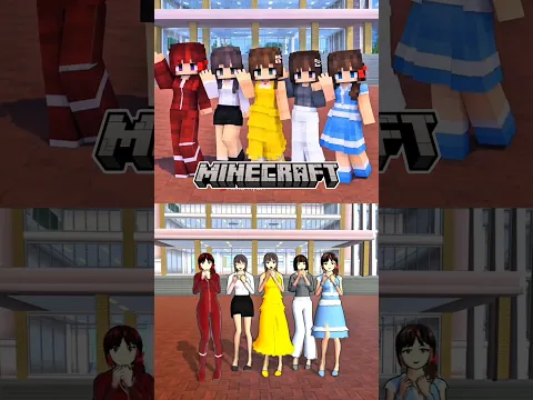 Sakura Teachers in Minecraft and other Game Universe ✨😍 #sakuraschoolsimulator #shorts #trending