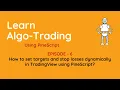 How to set targets and stop losses dynamically in TradingView using PineScript