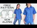 How to Sew a Button-Up Shirt for Summer Free Pattern Easy Step-by-Step Tutorial