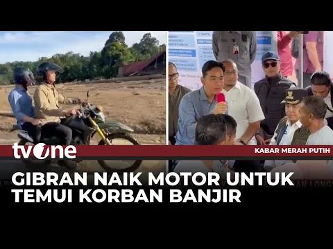 Wapres Gibran Naik Sepeda Motor Menuju Lokasi Pengungsian Korban Bencana