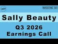 Sally Beauty Q3 2026 Earnings Call Adjusted EPS Beats Estimates Despite Flat Sales Demand