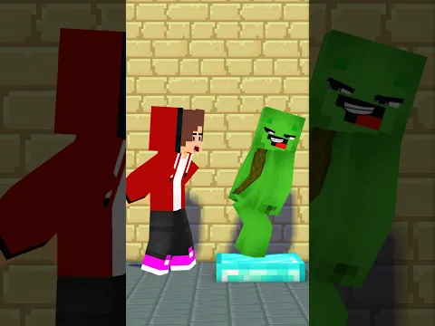 Maizen JJ vs Villager POI POI | MINECRAFT ANIMATION #shorts