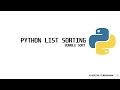Python-Bubble Sort Sorting
