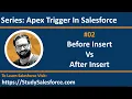 02 Before Insert Vs After Insert Trigger in Salesforce Salesforce Training Learn Salesforce