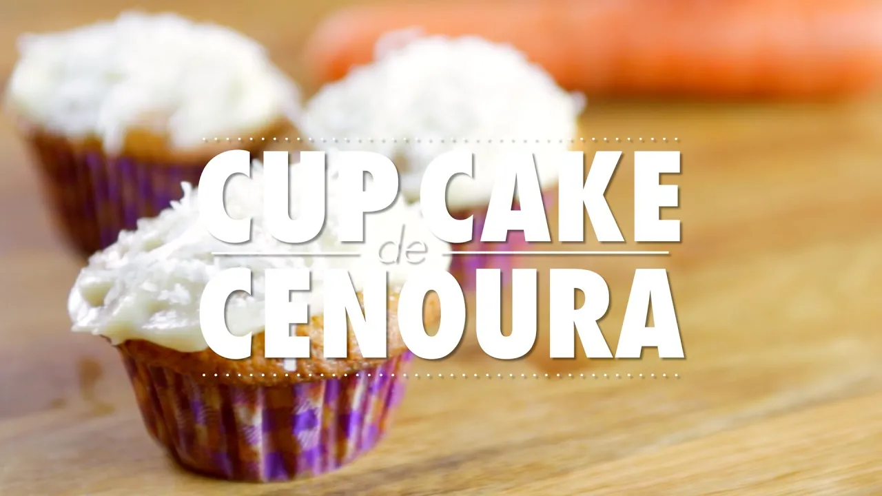 RECEITA DE MINI BOLO (CUPCAKE) DE CENOURA E CREAM CHEESE GOURMET A DOIS
