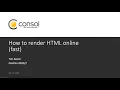 How to render HTML online fast