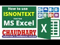How to use ISNONTEXT function in excel How to use ISNONTEXT formula in excel Excel Tips