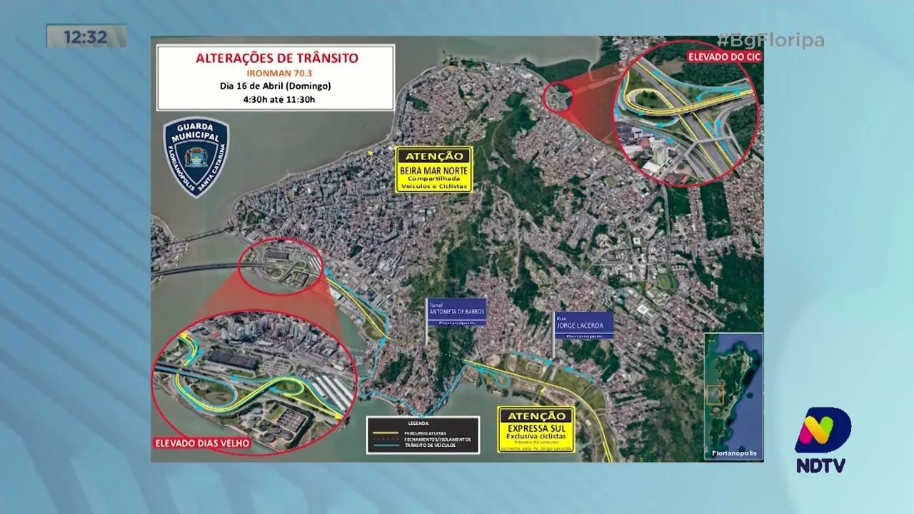 Trânsito de Florianópolis terá alterações no próximo domingo por conta do Ironman