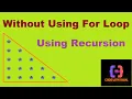 Draw Pattern Without Using For and While Loops CODE In JAVA CodeWithNaval