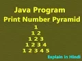 Number Pattern in Java Hindi