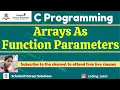 Arrays as Function Parameters C Programming for Beginners