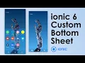 Custom ionic bottom sheet modal