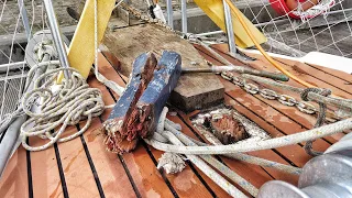 SERIOUS DAMAGE Inflicted on our boat by HUGE TANKER After STUPID Mistakes | Wildlings Sailing | FW.3