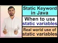 Static Variables in Java Hindi Static Keyword in Java