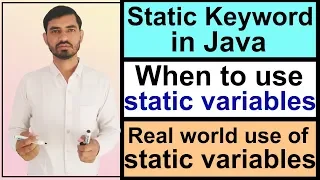 Static Variables in Java Hindi Static Keyword in Java