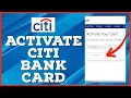 How to Activate Citibank Card Online 2023 Citi Bank Card Activation