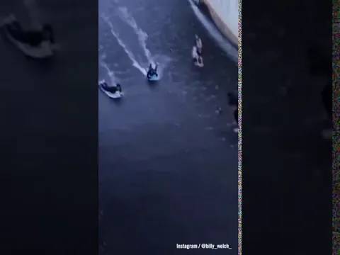 Thrilling experience..did he fall?