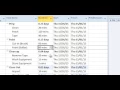Creating a quick schedule