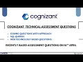 Cognizant Technical Assessment - Coding SQL Web Technology based Questions April 2025