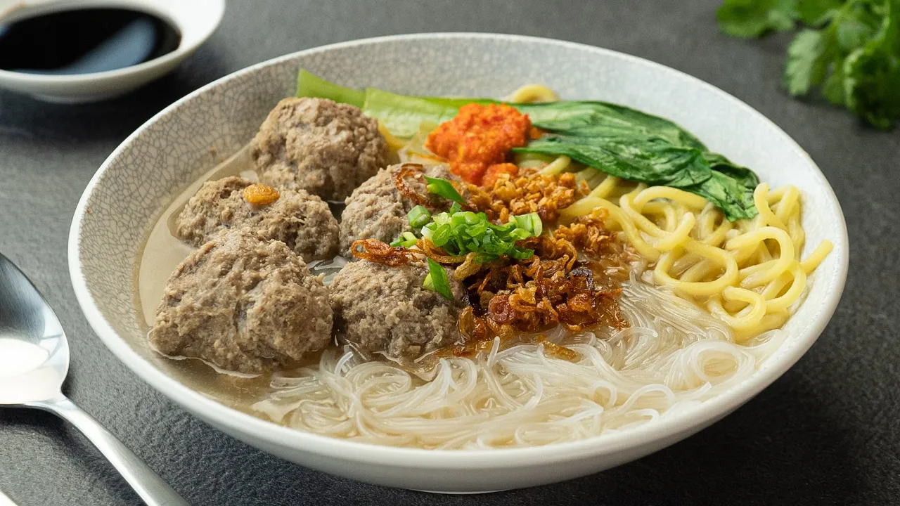 Homemade Mee Bakso - Indonesian Meatball Noodle Soup