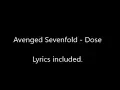 Lagu Avenged Sevenfold - Dose (lyrics)