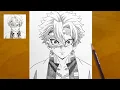 How to Draw Sanemi from Demon Slayer Easy Anime Drawing Pencil Sketch Art