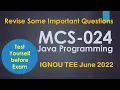MCS-024 question set OBJECT ORIENTED TECHNOLOGIES AND JAVA PROGRAMMING