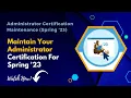Salesforce Trailhead - Maintain Your Administrator Certification for Spring 23