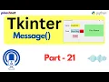Understanding Tkinter Message Widget - Python GUI Tutorial