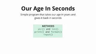 Introduction to Python Web Course Chapter 1 Your Age in Seconds