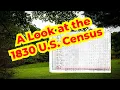 A look at the 1830 U S Census