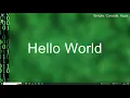 C Console App Hello World Console App in Visual Studio 2022