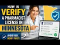 How to verify a pharmacist license in Minnesota