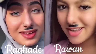 تحدي التيك توك إيه رأيك فيا ياقمر بين رغد وروان برأيكم مين زبطت التحدي أكثر 