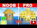 NOOB vs PRO SURVIVAL HOUSE ON WATER Water Build Challenge in Minecraft