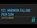 LeetCode 931 Minimum Falling Path Sum - DP Dynamic Programming Bottom Up