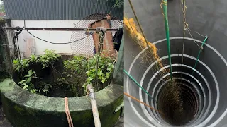 കിണറിന്റെ ഉള്ളിലെ കാട് കാരണം തേച്ചപ്പോൾ 