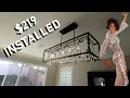 Dining Room Table Chandelier Install - Only 219