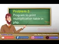 How to print multiplication table in PHP