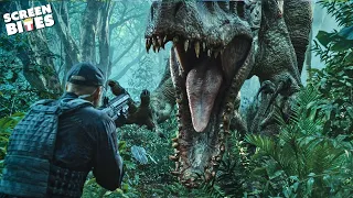 indominus rex vs park security jurassic world 2015 screen bites