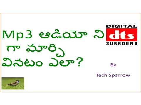 Download MP3 5.1/7.1ch audio from mp3 file (telugu tutorial)