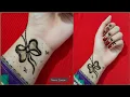 Bow henna tattoo wrist mehndi tattoo design coquette henna design on wrist for starters