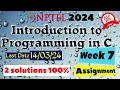 Introduction to Programming in C Week 7 Solutions Score 100 Jan-Apr 2024