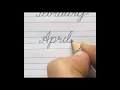 Write April in cursive writing Beautiful handwriting