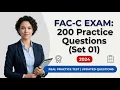 FAC C Certification Exam 200 Questions and Answers Set 01 - Pass Fast With This Full 2026 Guide