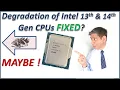 Installing Verifying Updated for the Intel 13th 14th Gen CPU Silicon Degradation