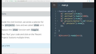 Learn Javascript toggle Javascript and the DOM Codecademy